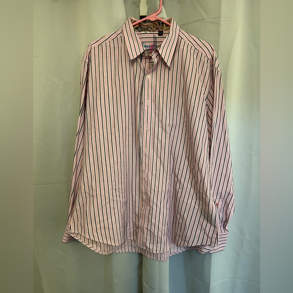 Robert Graham Men’s Size XXL Button Up Flip Cuff Knowledge Wisdom Truth Long Slv